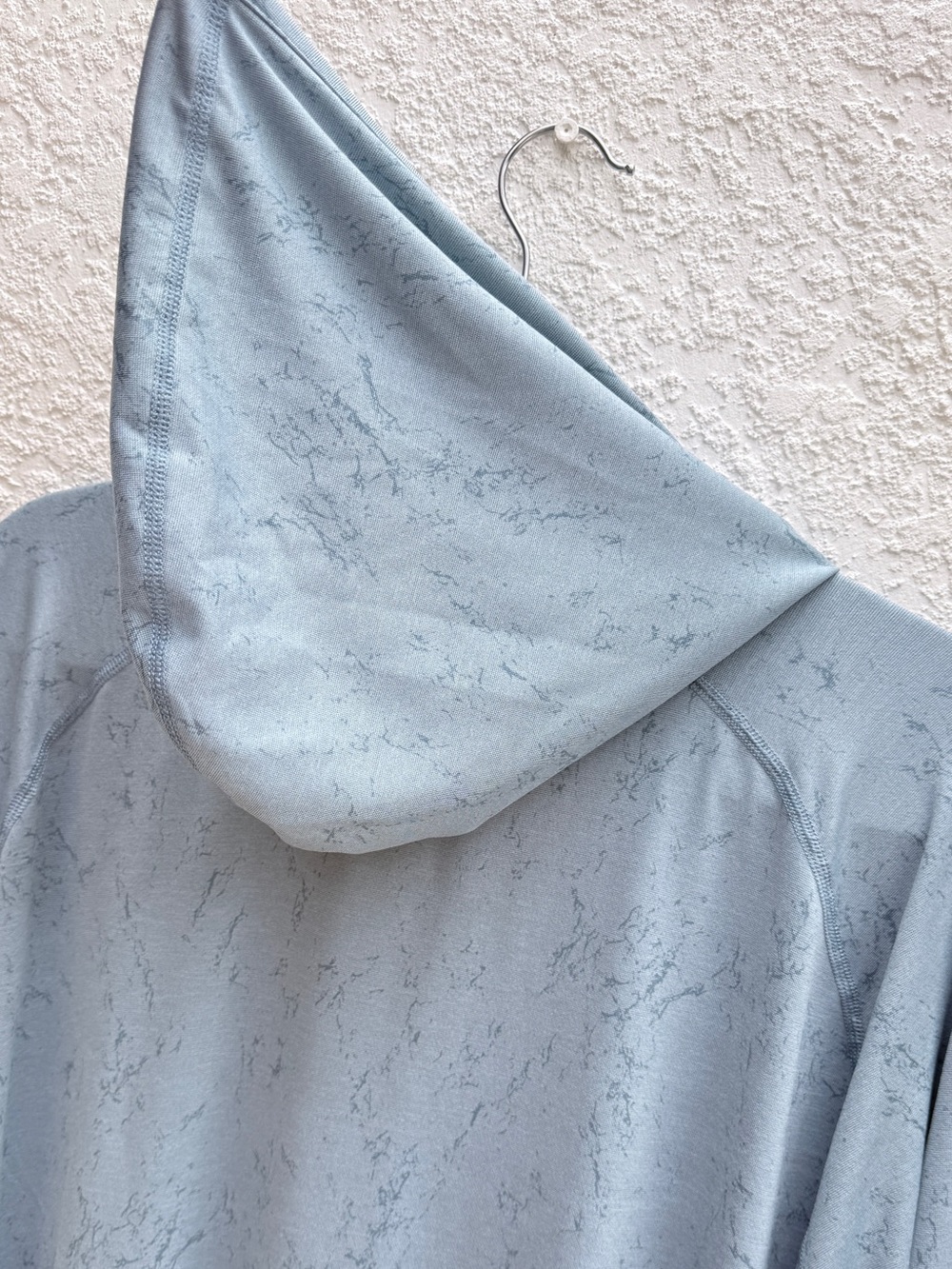 Peter Millar - Light Blue Marbled Long Sleeve Performance Tee Sun Shirt UPF 50 - Picture 5 of 6